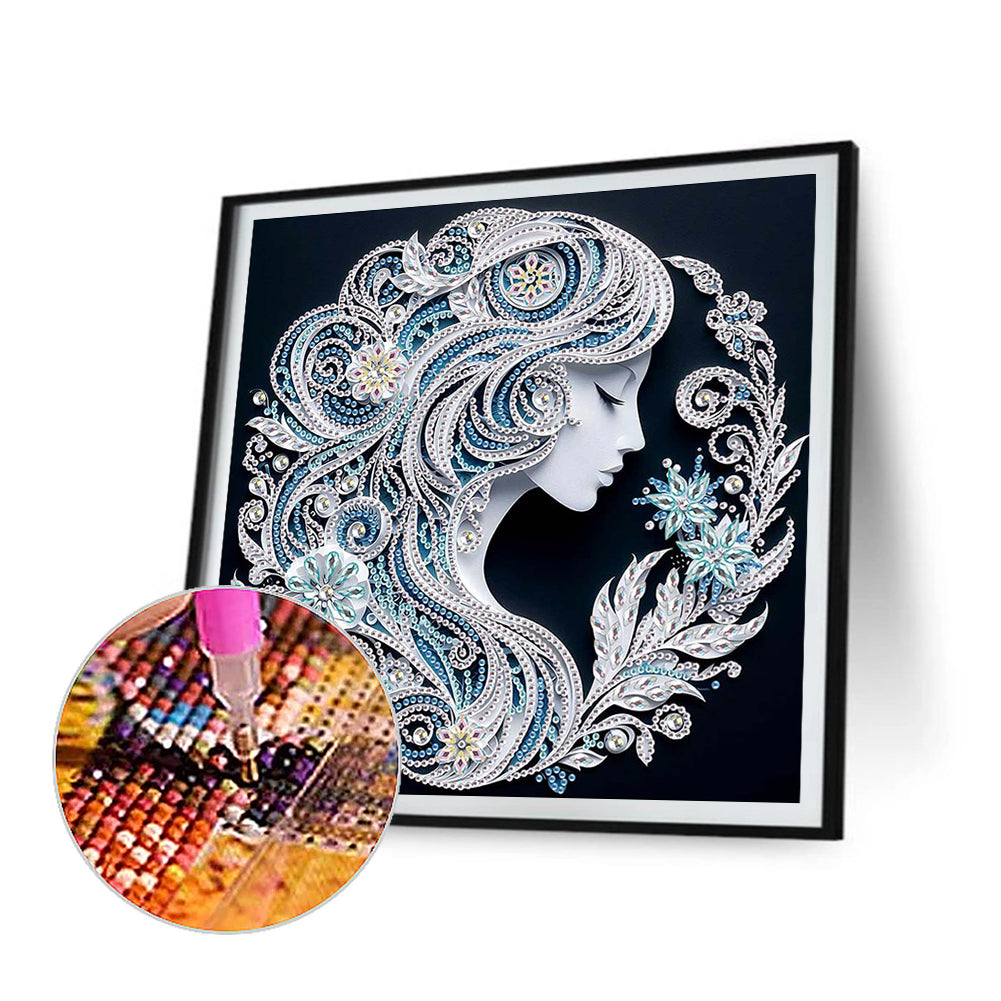 Art Girl - Special Shaped Drill Diamond Painting 30*30CM