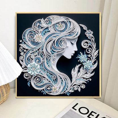 Art Girl - Special Shaped Drill Diamond Painting 30*30CM