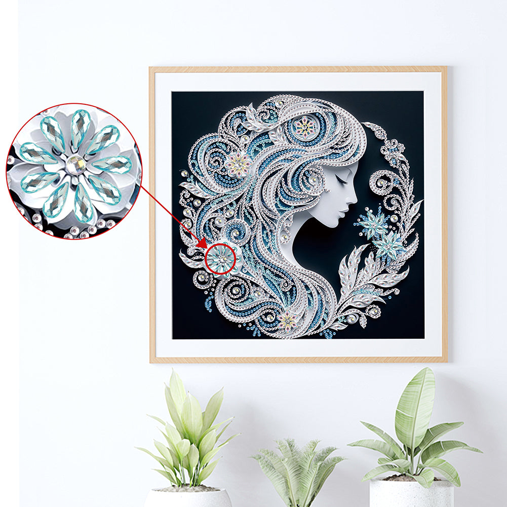 Art Girl - Special Shaped Drill Diamond Painting 30*30CM
