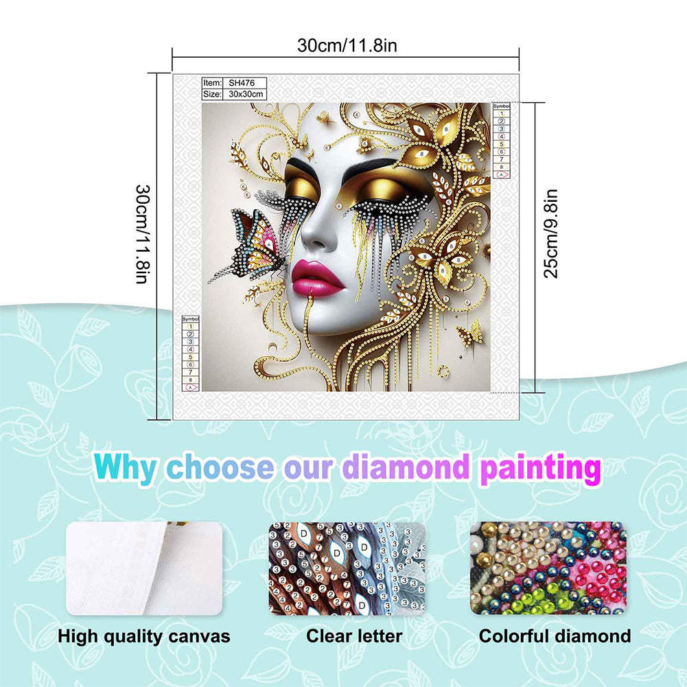 Art Girl - Special Shaped Drill Diamond Painting 30*30CM