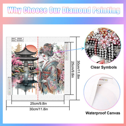 Japanese Girl - Special Shaped Drill Diamond Painting 30*30CM