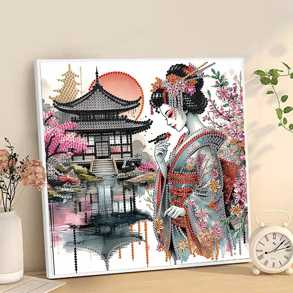 Japanese Girl - Special Shaped Drill Diamond Painting 30*30CM