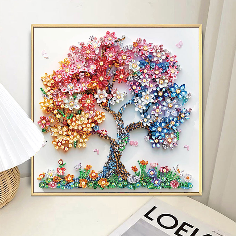 Quilling Tree Of Life - Special Shaped Drill Diamond Painting 30*30CM