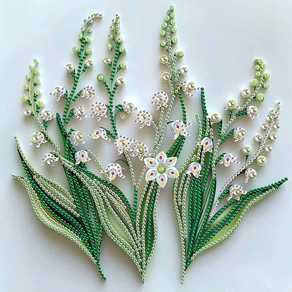 Quilling Lily Of The Valley - Special Shaped Drill Diamond Painting 30*30CM