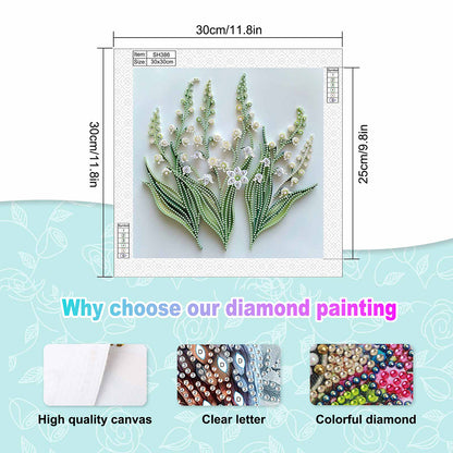 Quilling Lily Of The Valley - Special Shaped Drill Diamond Painting 30*30CM