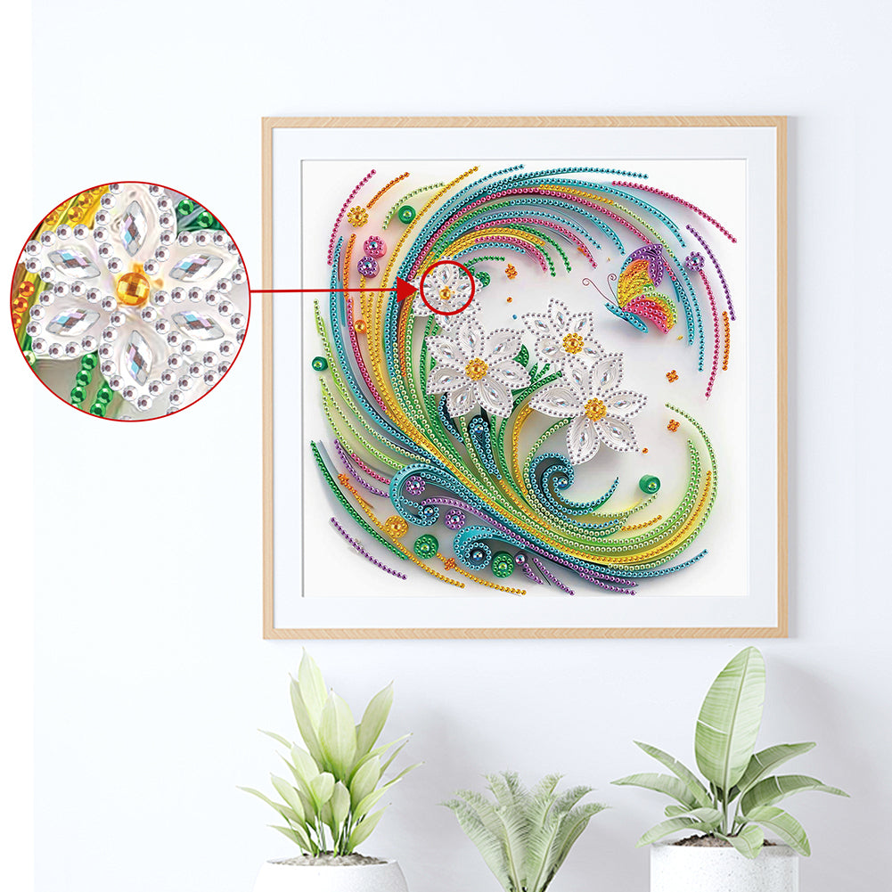 Quilling Frangipani - Special Shaped Drill Diamond Painting 30*30CM