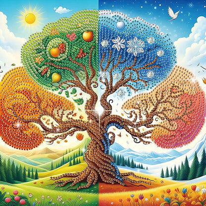 Four Seasons Forest - Special Shaped Drill Diamond Painting 30*30CM