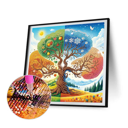 Four Seasons Forest - Special Shaped Drill Diamond Painting 30*30CM