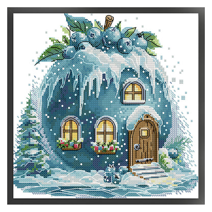 Blueberry Hut - 11CT Stamped Cross Stitch 29*27CM(Joy Sunday)