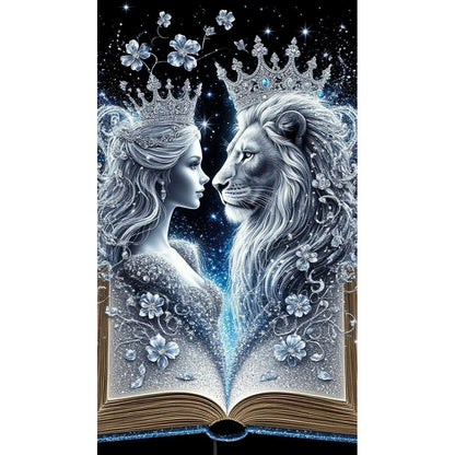 Queen And Lion - Full Round Drill Diamond Painting 40*70CM