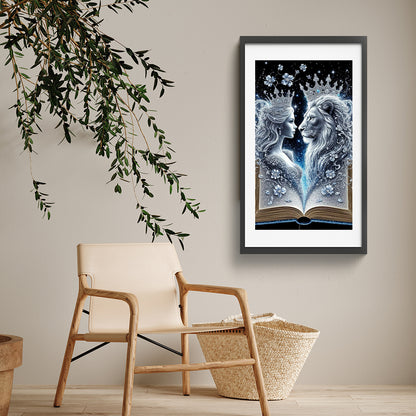 Queen And Lion - Full Round Drill Diamond Painting 40*70CM