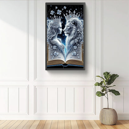 Queen And Lion - Full Round Drill Diamond Painting 40*70CM