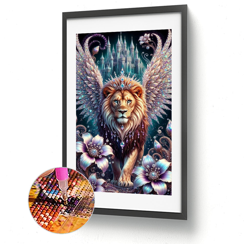 Lion - Full Round Drill Diamond Painting 40*70CM