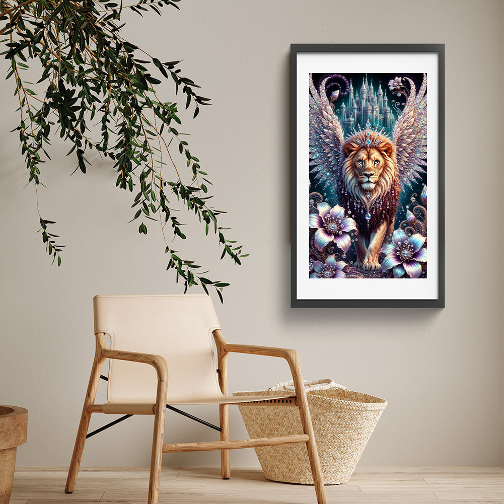 Lion - Full Round Drill Diamond Painting 40*70CM