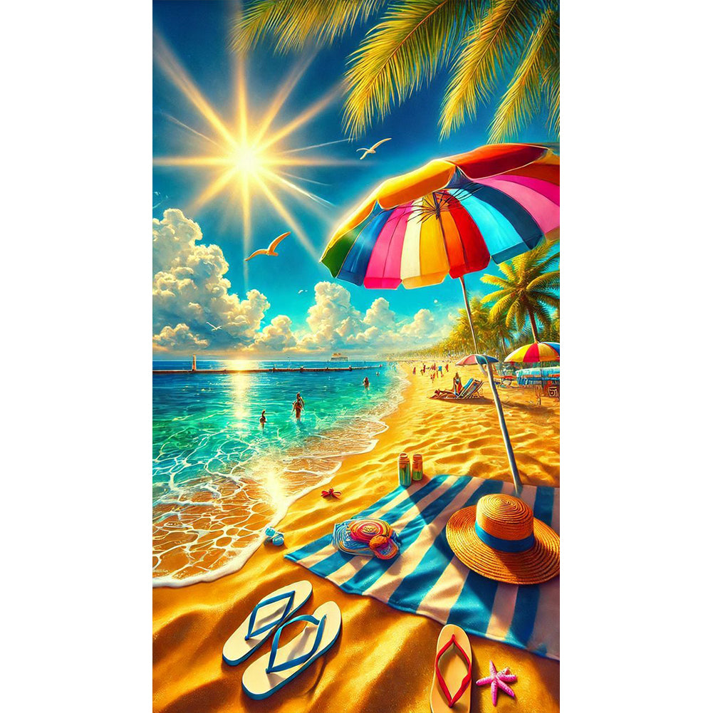 Seaside Scenery - Full Round Drill Diamond Painting 40*70CM