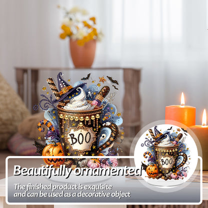 2D Flat Halloween DIY Diamond Painting 5D Desktop Ornaments Kit for Home Decor