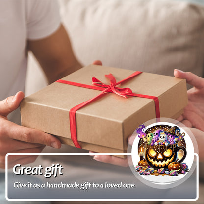 2D Flat Halloween DIY Diamond Painting 5D Desktop Ornaments Kit for Home Decor
