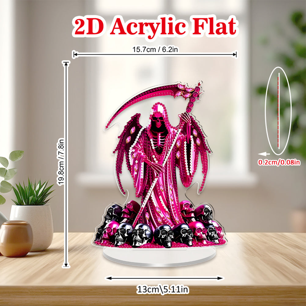 2D Flat Halloween DIY Diamond Painting 5D Desktop Ornaments Kit for Home Decor