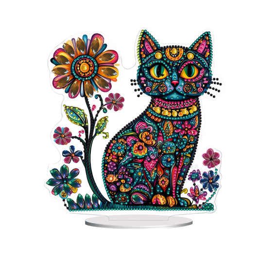 2D Flat Halloween DIY Diamond Painting 5D Desktop Ornaments Kit for Home Decor