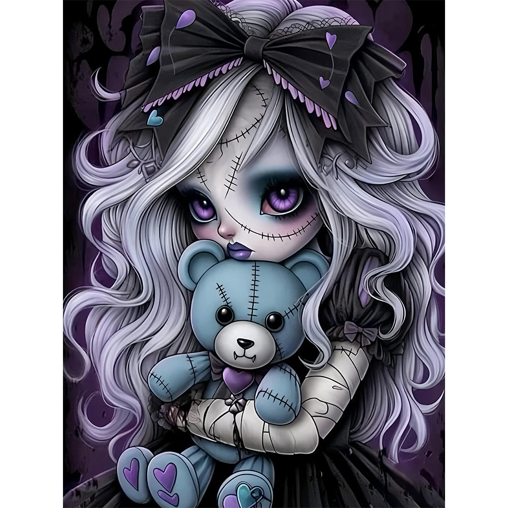 Dark Girl - Full Round Drill Diamond Painting 30*40CM
