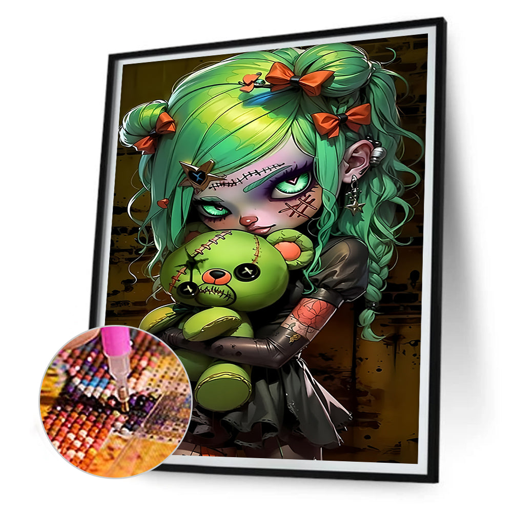 Dark Girl - Full Round Drill Diamond Painting 30*40CM