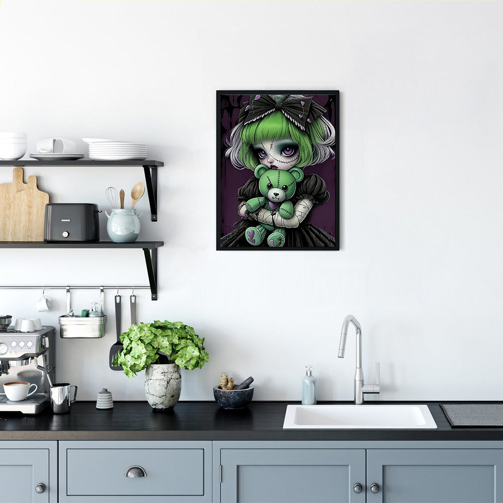 Dark Girl - Full Round Drill Diamond Painting 30*40CM