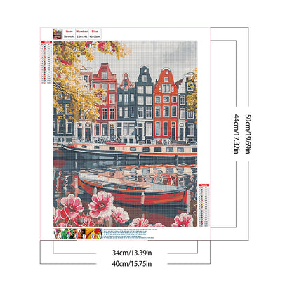 City Street - Full Round Drill Diamond Painting 40*50CM