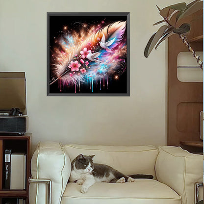 Feather Dove - Full Square Drill Diamond Painting 30*30CM