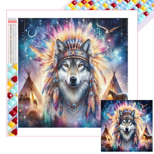 Wolf - Full Square Drill Diamond Painting 30*30CM