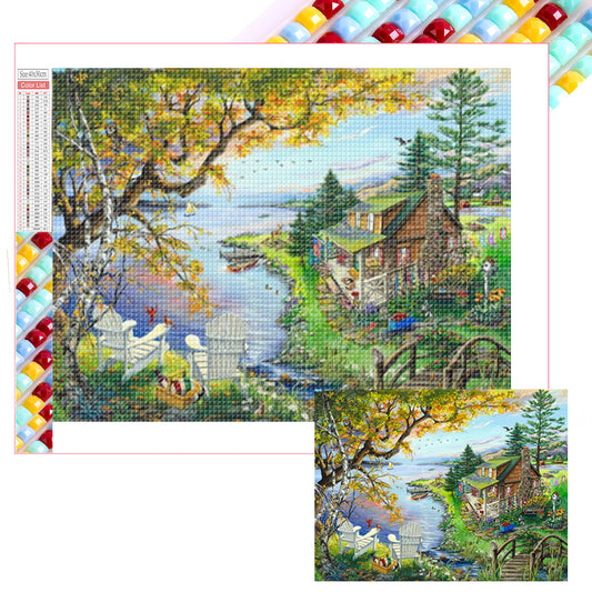 House By The Sea - Full Square Drill Diamond Painting 40*30CM