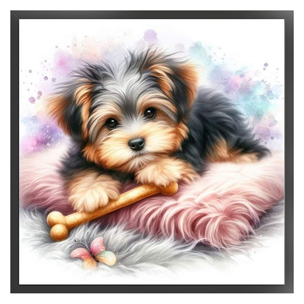 Bone Puppy - 11CT Stamped Cross Stitch 40*40CM