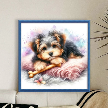 Bone Puppy - 11CT Stamped Cross Stitch 40*40CM