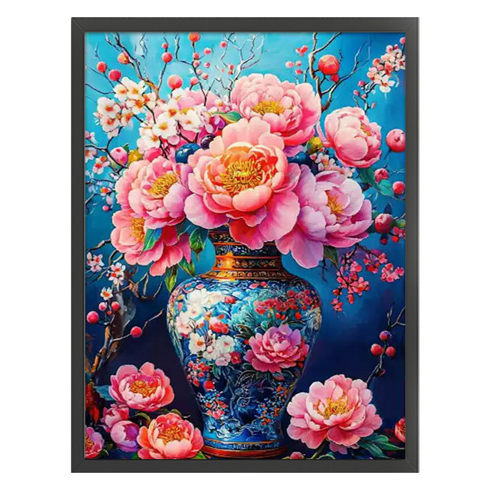 Blooming Vase - 11CT Stamped Cross Stitch 50*68CM(Mona Lisa Brand)