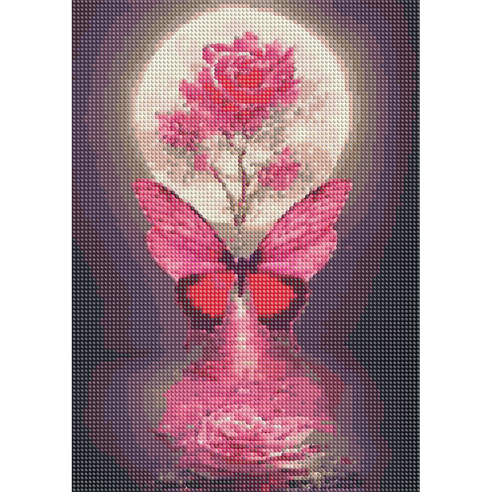 Moon Butterfly - Full Round Drill Diamond Painting 30*40CM