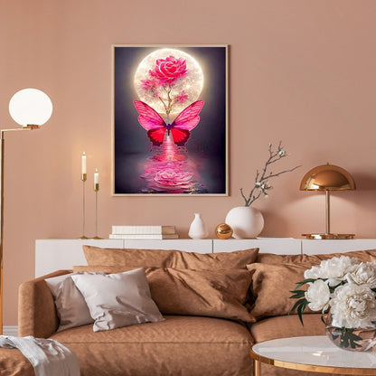 Moon Butterfly - Full Round Drill Diamond Painting 30*40CM