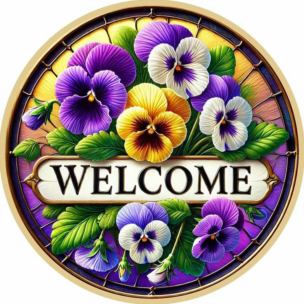 Phalaenopsis Flower Medallion - Full Round Drill Diamond Painting 30*30CM