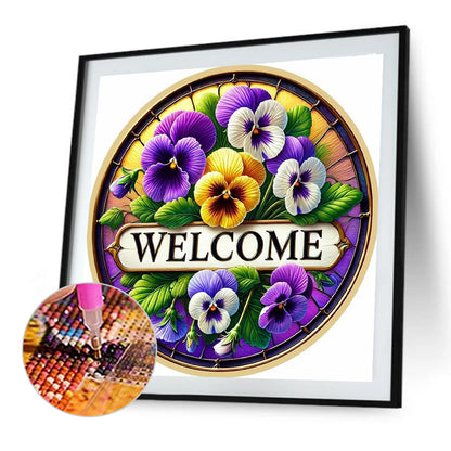 Phalaenopsis Flower Medallion - Full Round Drill Diamond Painting 30*30CM