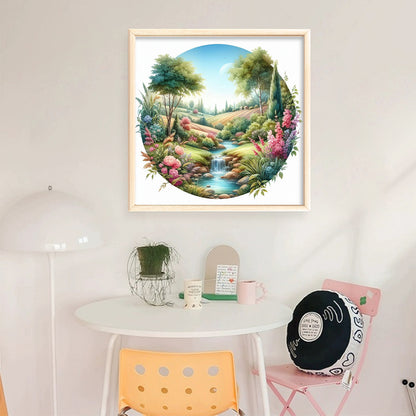 Spring Scene - 11CT Stamped Cross Stitch 45*45CM