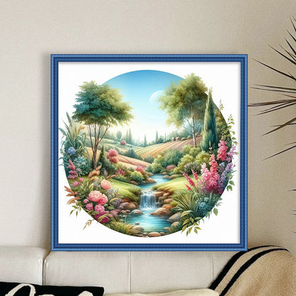 Spring Scene - 11CT Stamped Cross Stitch 45*45CM