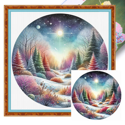 Colorful Forest - 11CT Stamped Cross Stitch 45*45CM