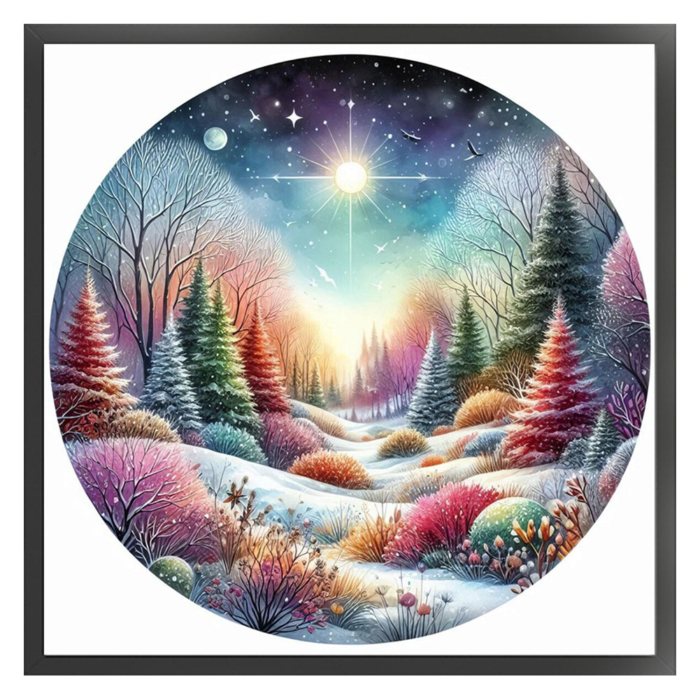 Colorful Forest - 11CT Stamped Cross Stitch 45*45CM