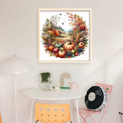 Autumn Scene - 11CT Stamped Cross Stitch 45*45CM
