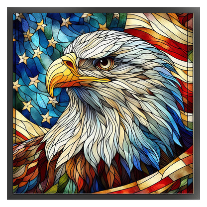 Glass Painting Eagle - 11CT Stamped Cross Stitch 45*45CM