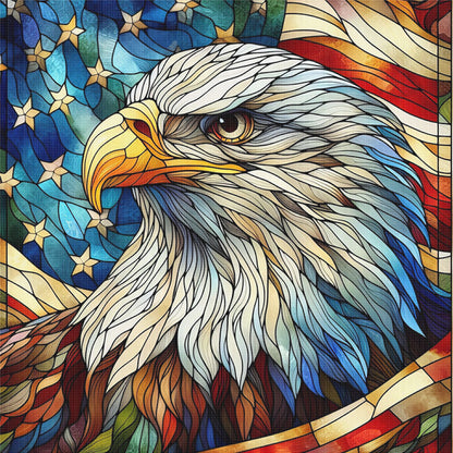 Glass Painting Eagle - 11CT Stamped Cross Stitch 45*45CM