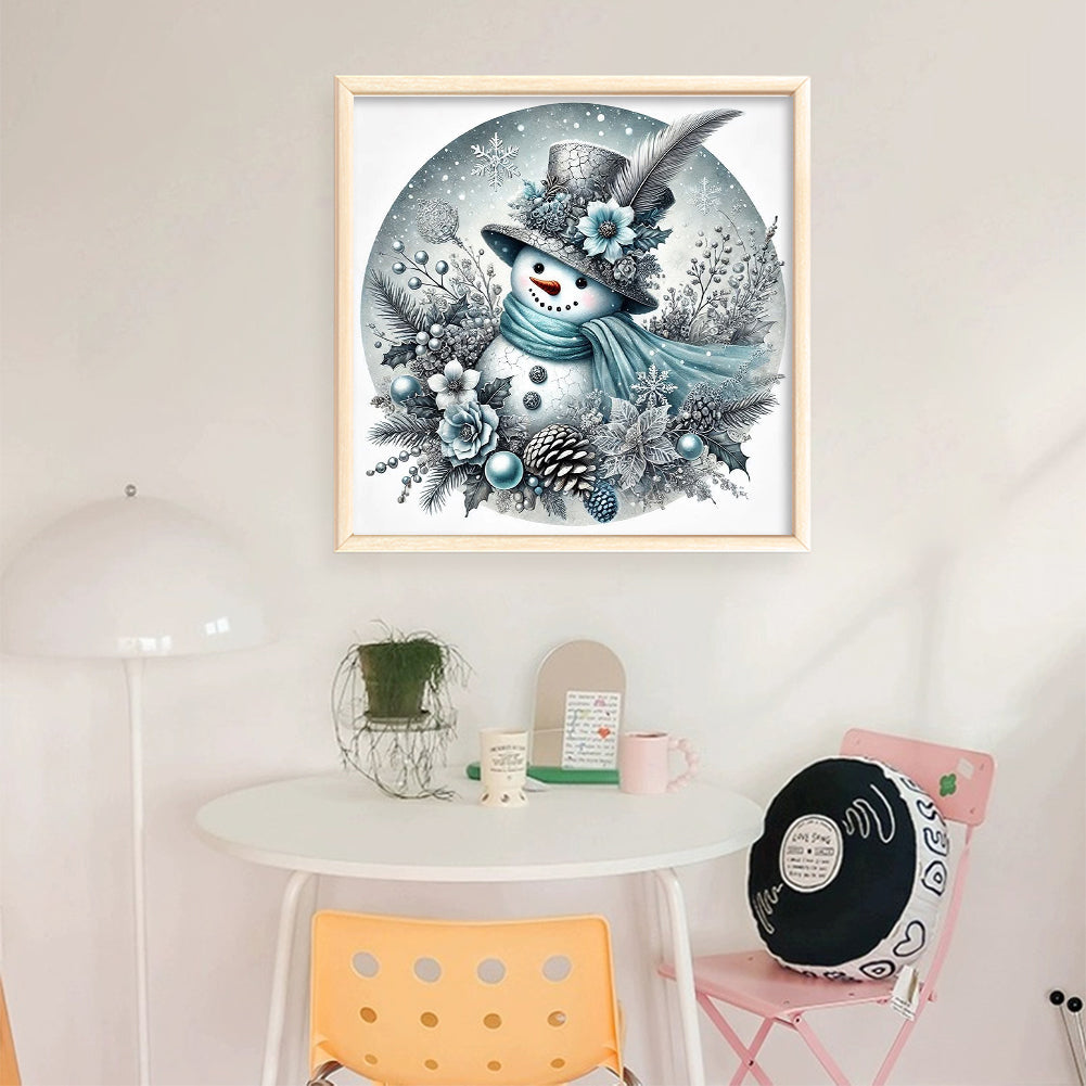 Snowman - 11CT Stamped Cross Stitch 40*40CM