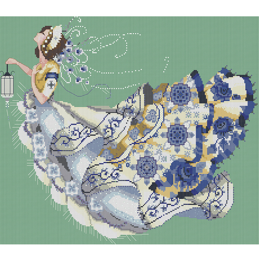 Nightingale Fairy - 14CT Stamped Cross Stitch 50*43CM(Joy Sunday)
