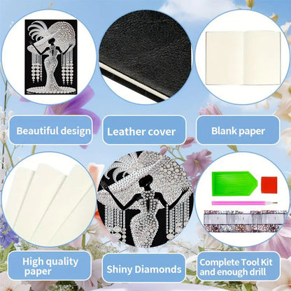 50-Page A5 Size Diamond Painting Notebook for Adults Beginners Holiday Birthday