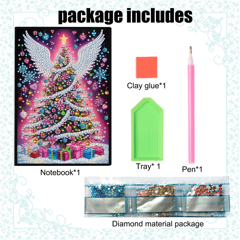 50-Page A5 Size Diamond Painting Notebook for Adults Beginners Holiday Birthday