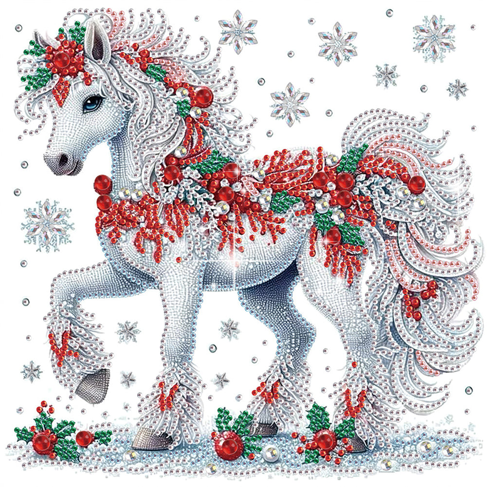 4Pcs Christmas Animals - Special Shaped Drill Diamond Painting 30*30CM