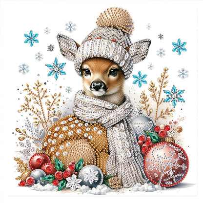 4Pcs Christmas Animals - Special Shaped Drill Diamond Painting 30*30CM
